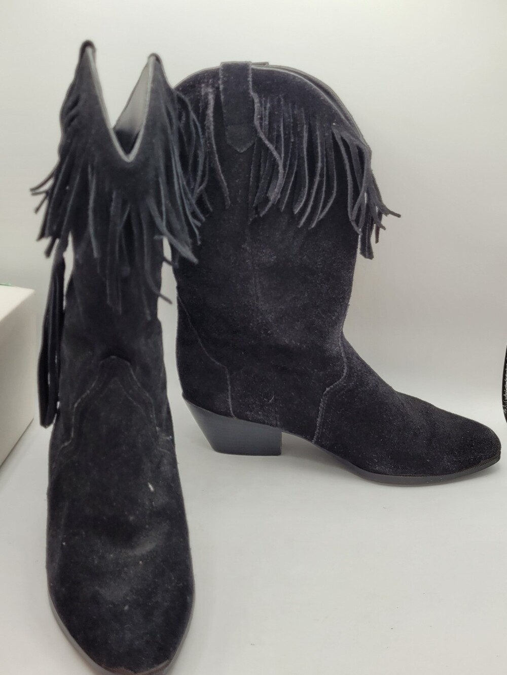 Silver Star Collection Houston leather fringe boots size 9 - Picture 14 of 16